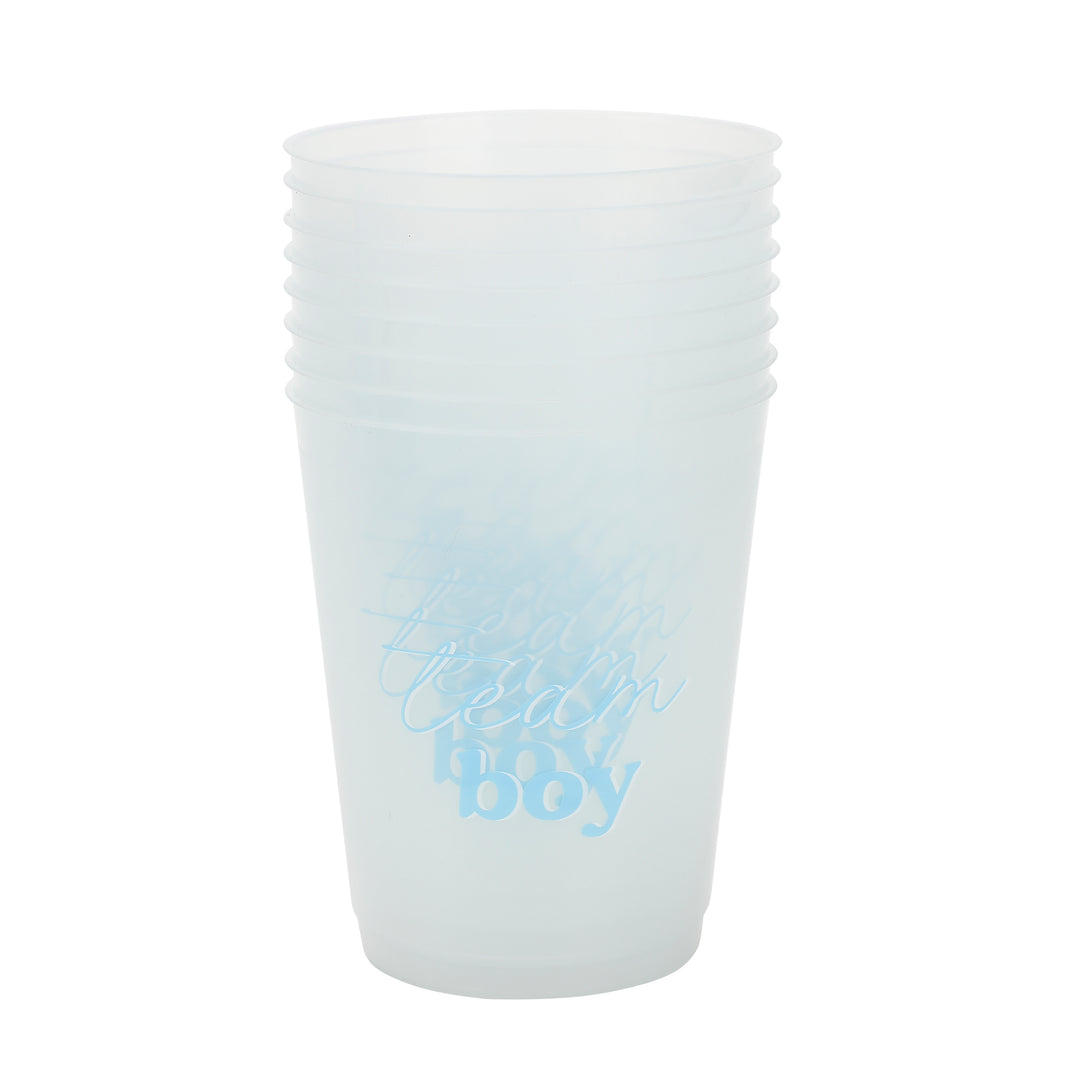 Packed Party Team Boy 8-Pack Cup Stack Color Changing Reusable Cups