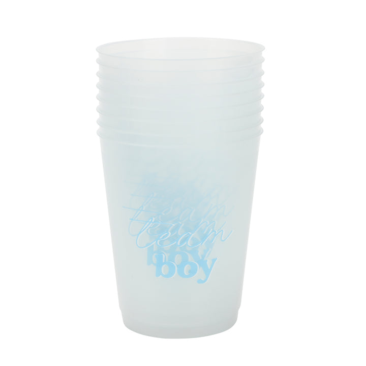 Packed Party Team Boy 8-Pack Cup Stack Color Changing Reusable Cups