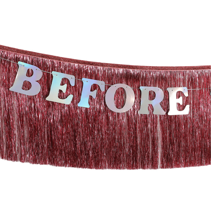 Packed Party Last Fling Before The Ring Metallic Letter Pink Fringe Shiny Garland for Bachelorette Parties and Wedding Showers