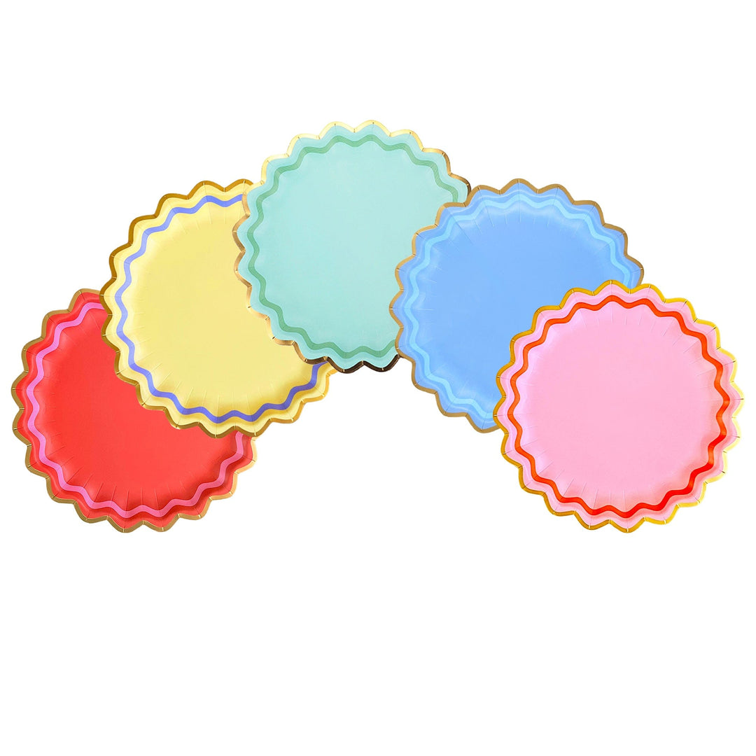 Rainbow Ric Rac Assorted Dinner Plates (10 ct)