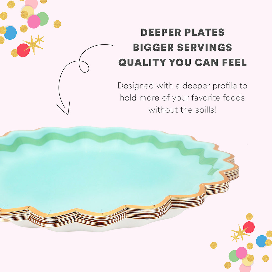 Rainbow Ric Rac Assorted Dinner Plates (10 ct)