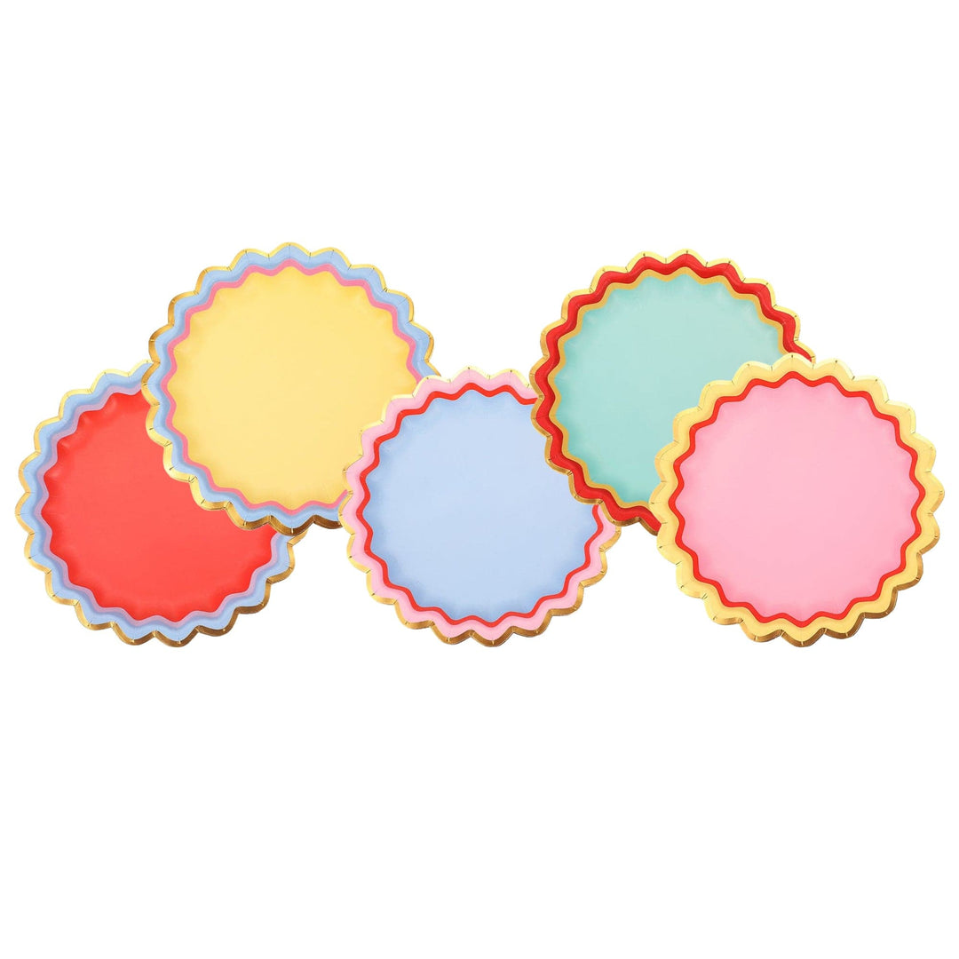 Rainbow Ric Rac Assorted Dessert Plates (10 ct)