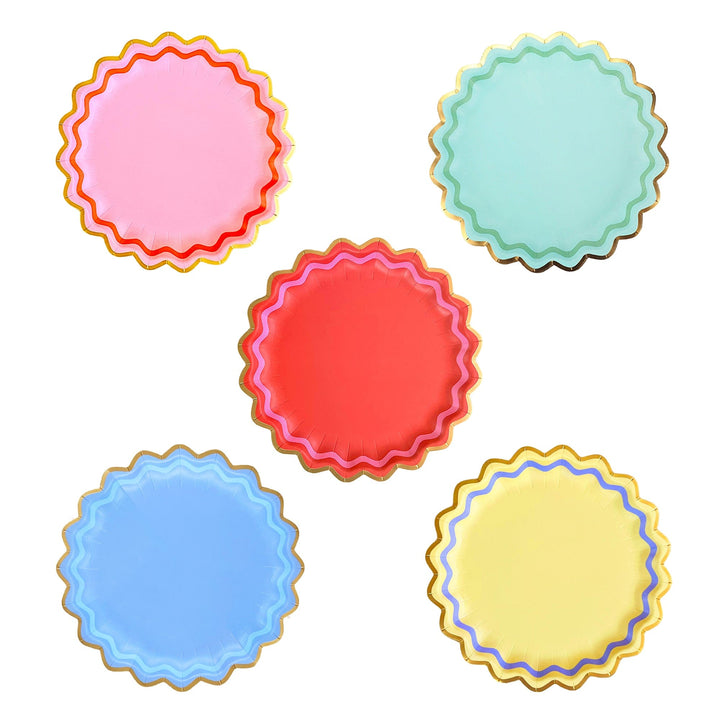 Rainbow Ric Rac Assorted Dinner Plates (10 ct)