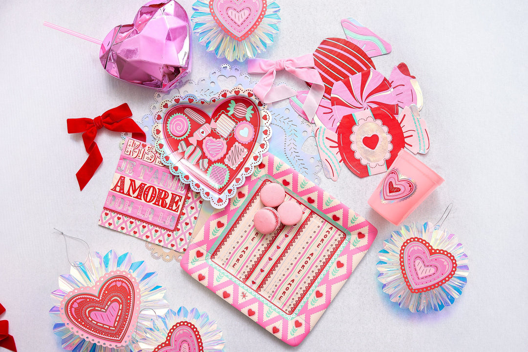Decorative Hearts Pack - Garland &amp; Table Decor (set of 6)