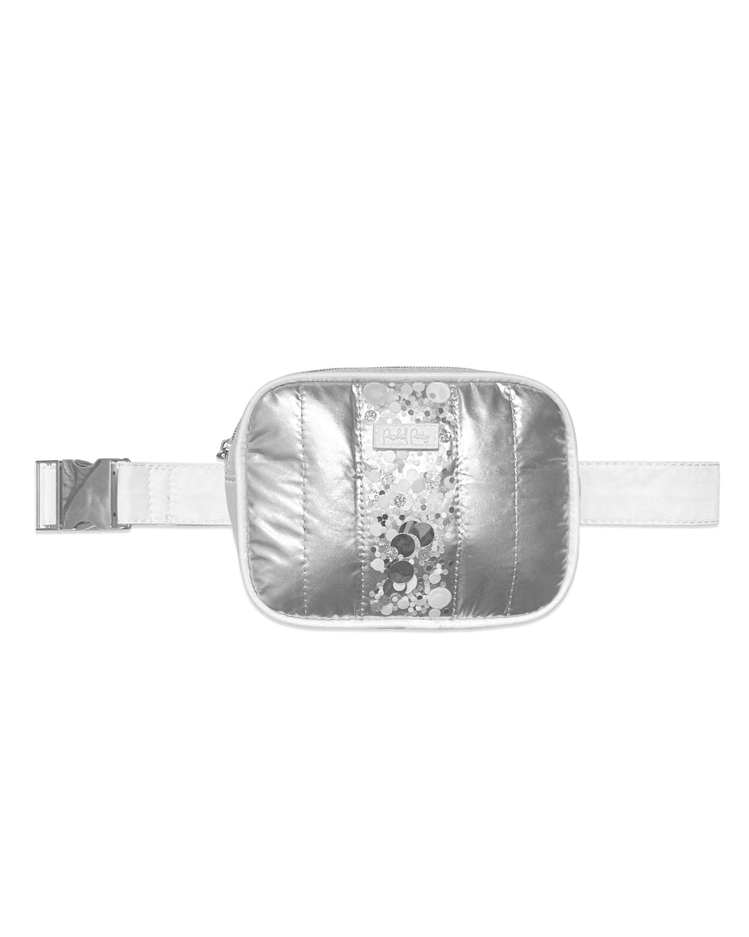 Metallic Confetti Puffer Belt Bag